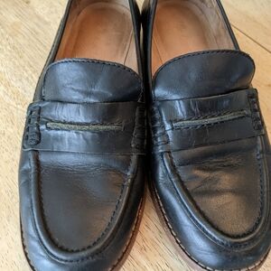 Madewell, Classic Black Leather Loafers, Women's Size 6